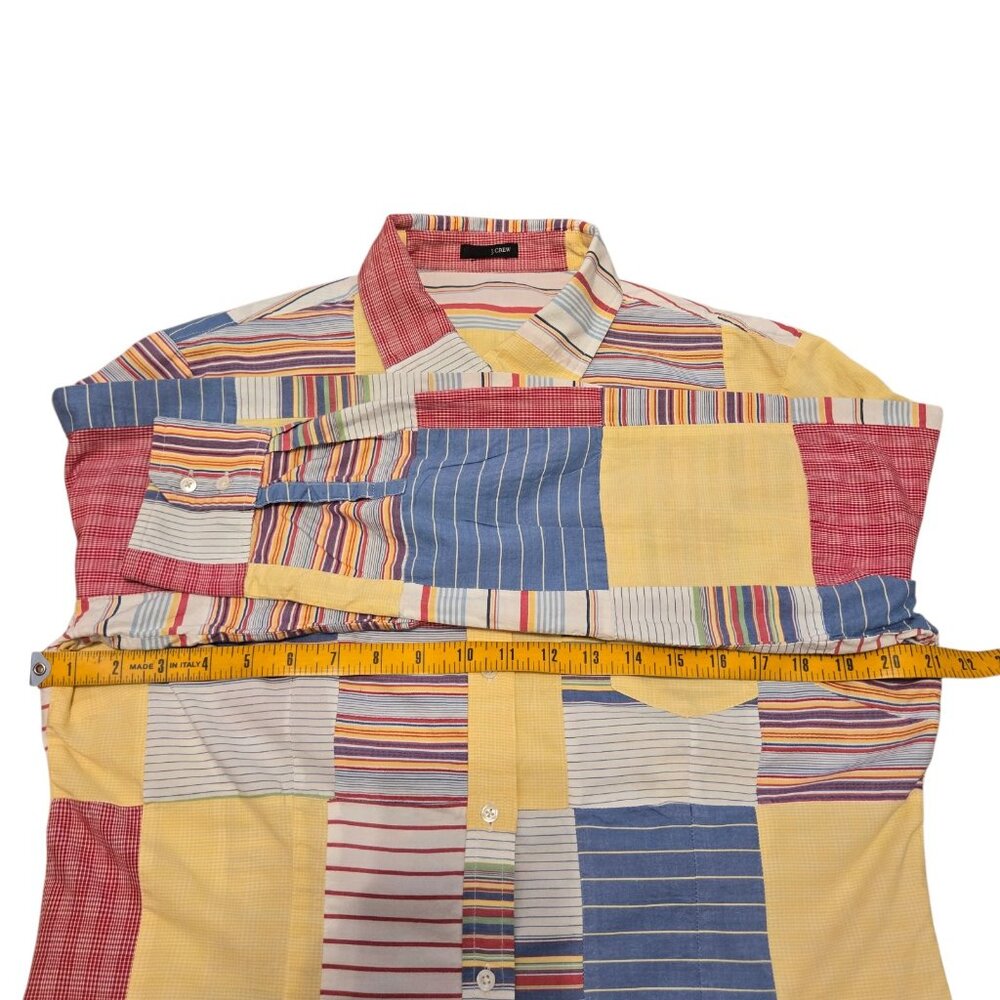 J.Crew Men's Multicor Madras Patchwork Button Up … - image 8